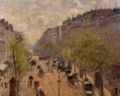 卡米耶 毕沙罗 : Boulevard Montmartre, Spring